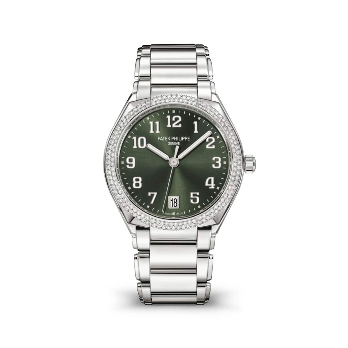 patek philippe 7300 1200a 011 twenty~4 olive green dial steel...