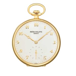 patek philippe 973j 001 pocket watch white dial yellow gold case...