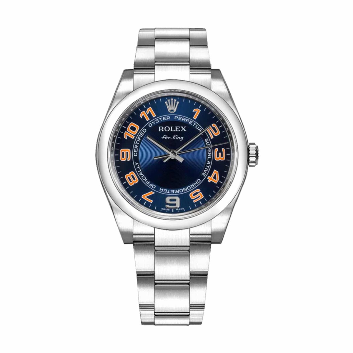 rolex 114200 air king blue concentric – luxury watches usa