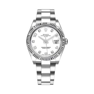 rolex 115234 0010 oyster perpetual white diamonds dial – luxury...