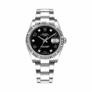 rolex 115234 0011 oyster perpetual black diamonds dial – luxury...
