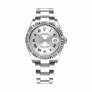 rolex 115234 oyster perpetual silver roman dial – luxury watches usa