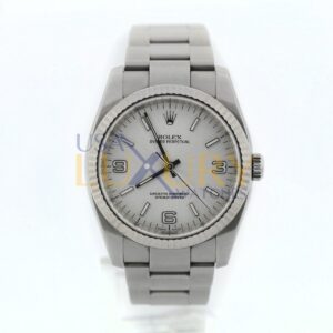 rolex 116034 oyster perpetual 36 mm stainless steel silver dial