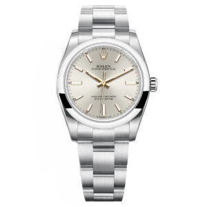 rolex 124200 0001 oyster perpetual 34mm silver dial oyster...