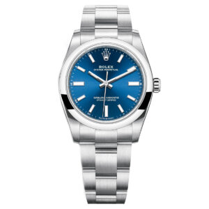 rolex 124200 0003 oyster perpetual 34mm blue dial oyster stainless...