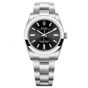rolex 124200 oyster perpetual 34mm black dial stainless steel...