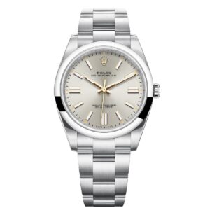 rolex 124300 0001 oyster perpetual stainless steel silver index...