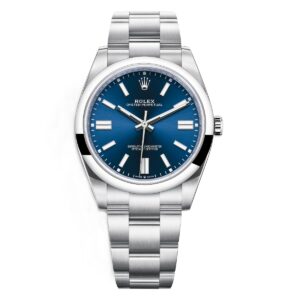 rolex 124300 0003 oyster perpetual stainless steel blue index dial...