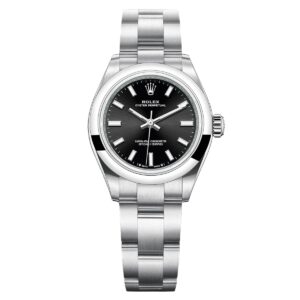 rolex 276200 0002 oyster perpetual 28mm black dial oyster...