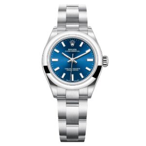 rolex 276200 0003 oyster perpetual 28mm blue dial oyster stainless...