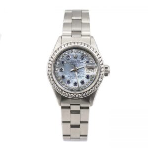 rolex 6919 datejust 26mm stainless steel blue mother of pearl dial...