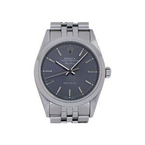 rolex air king 14000 gray dial jubilee stainless steel 34mm watch...