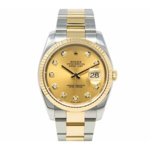 rolex datejust 116233 0191 two tone champagne diamond dial 36mm...
