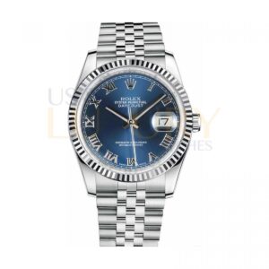 rolex datejust 116234 blue roman dial jubilee bracelet 36mm –...