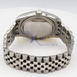 rolex datejust 116234 steel & white gold jubilee 36mm gray tuxedo...