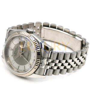 rolex datejust 116234 steel & white gold jubilee 36mm silver index...