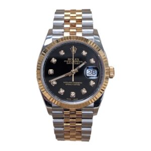 rolex datejust 126233 custom black dial 36mm jubilee bracelet...