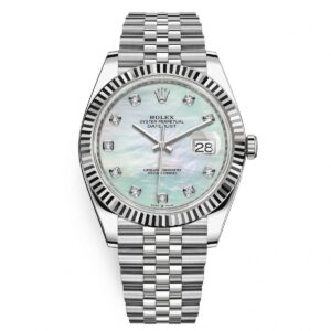 rolex datejust 126334 mop diamond jubilee 41mm stainless steel and...