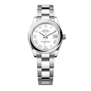 rolex datejust 278240 0003 31mm white roman domed bezel oyster...