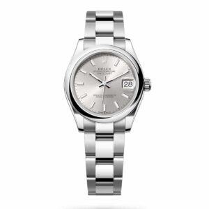 rolex datejust 278240 0005 31mm silver index domed bezel oyster...