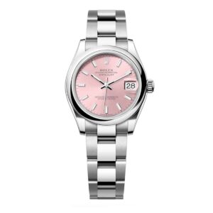rolex datejust 278240 0007 31mm pink index domed bezel oyster...