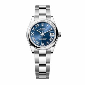 rolex datejust 278240 0017 31mm blue roman domed bezel oyster...