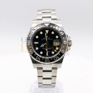 rolex gmt master ii 116710ln 40 mm stainless steel black dial...