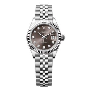rolex lady datejust 279174 0015 dark grey diamond dial jubilee...