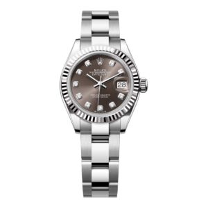 rolex lady datejust 279174 0016 dark grey diamond dial oyster...