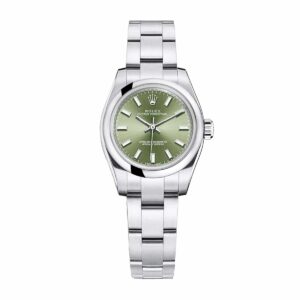 rolex oyster perpetual 176200 0014 green dial with luminescent...