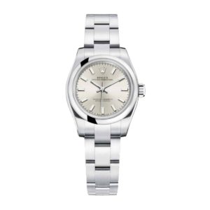 rolex oyster perpetual 176200 0015 silver dial with luminescent...