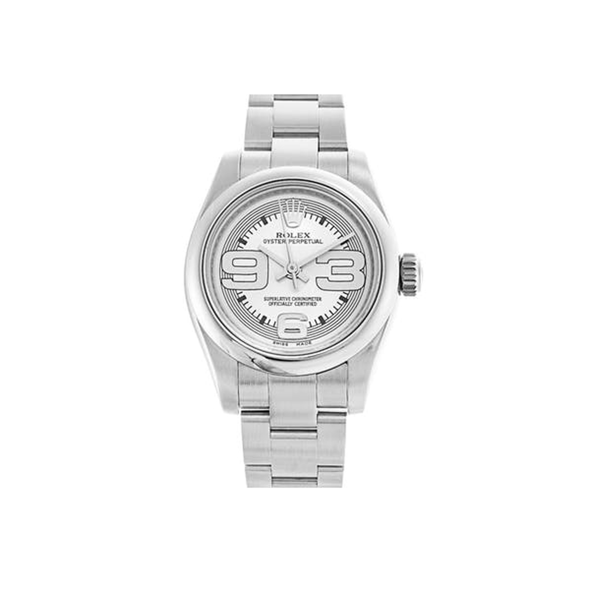 rolex oyster perpetual 176200 6 silver arabic dial oyster bracelet...