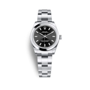 rolex oyster perpetual 177200 0019 black dial with luminescent...