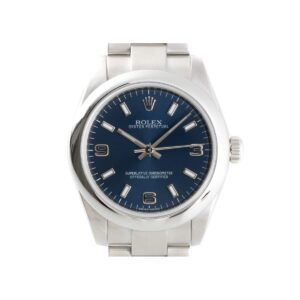 rolex oyster perpetual 177200 0024 blue arabic dial with...