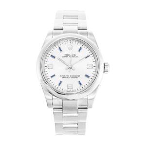 rolex oyster perpetual 177200 2 silver arabic dial with...