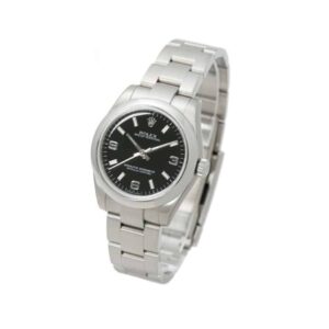 rolex oyster perpetual 177200 6 black arabic dial with luminescent...