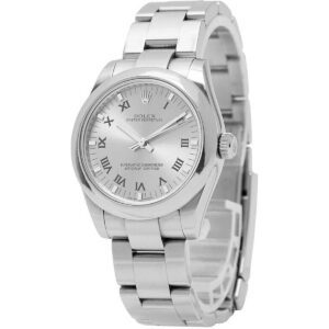 rolex oyster perpetual 177200 9 silver roman dial oyster bracelet...