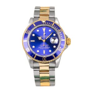 rolex submariner date 16803 40mm aftermarket blue dial and insert...