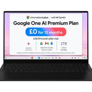 samsung galaxy 15.6" chromebook plus intel® core™ 3, 256 gb ufs, neptune blue