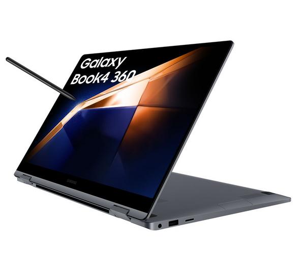samsung galaxy book4 360 15.6" 2 in 1 laptop intel® core™ 5, 256 gb ssd, grey