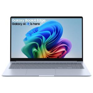 samsung galaxy book4 edge 15.6" laptop, copilot+ pc snapdragon x plus, 256 gb ssd, sapphire blue