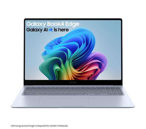 samsung galaxy book4 edge 16" laptop, copilot+ pc snapdragon x elite, 1 tb ssd, sapphire blue