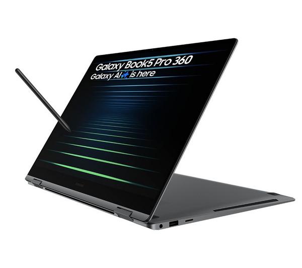 samsung galaxy book5 pro 360 16" 2 in 1 laptop, copilot+ pc intel® core™ ultra 7, 512 gb ssd, grey