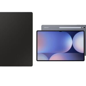 samsung galaxy tab s10 ultra 14.6" 5g tablet (256 gb, moonstone grey) & book cover keyboard case (black) bundle