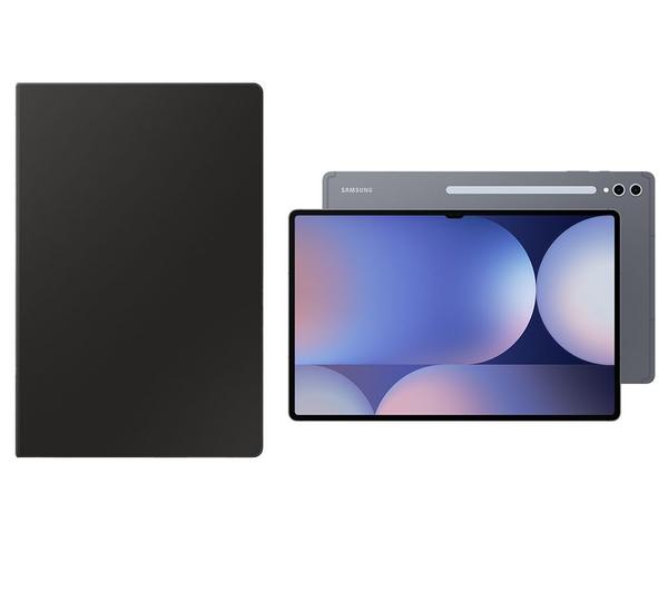 samsung galaxy tab s10 ultra 14.6" tablet (1 tb, moonstone grey) & book cover keyboard case (black) bundle