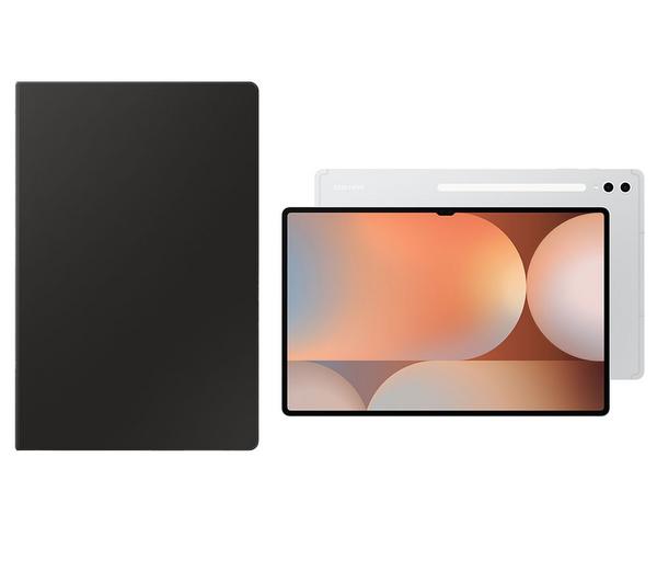 samsung galaxy tab s10 ultra 14.6" tablet (512 gb, platinum silver) & book cover keyboard case (black) bundle