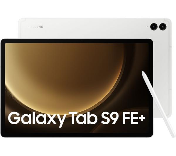 samsung galaxy tab s9 fe+ 12.4" tablet 256 gb, silver