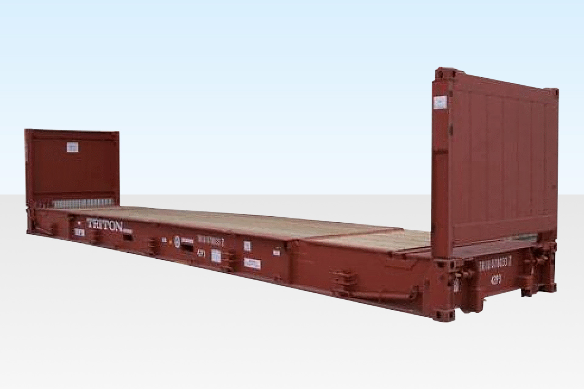 40ft x 8ft Used Shipping Container - Flat-Rack