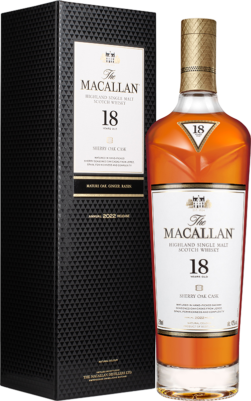 Macallan 18-Year-Old Sherry Oak Whisky (750ml)