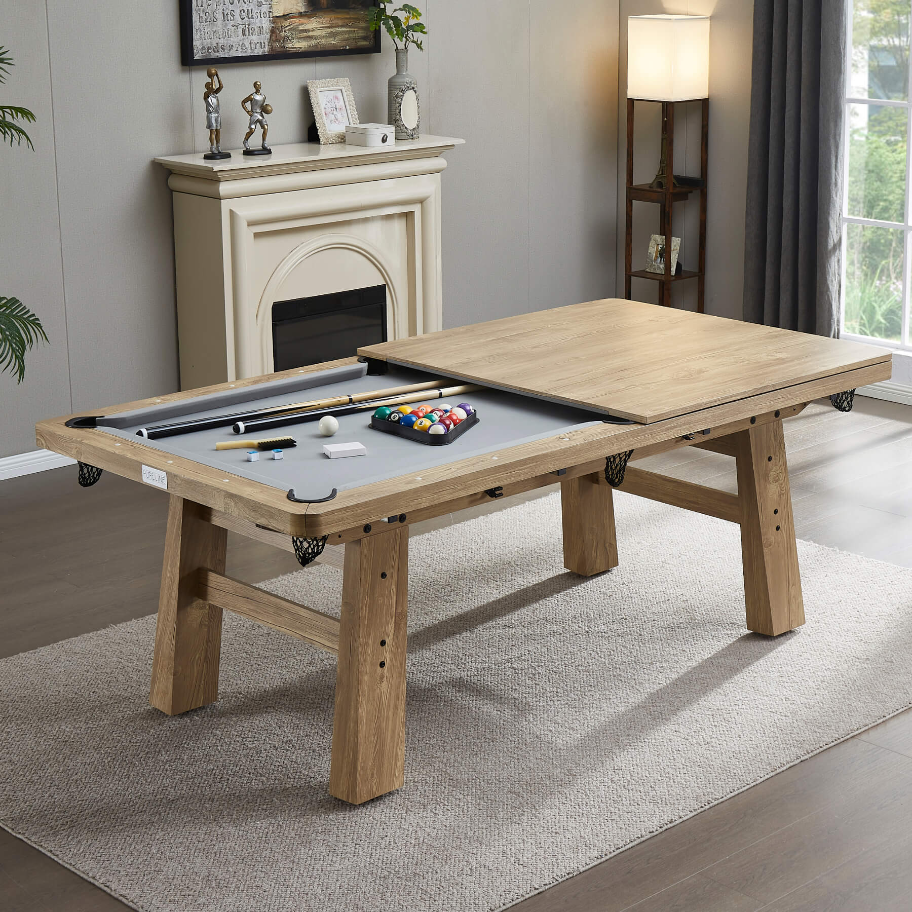 Pureline Rustic Chic Pool, Dining & Cards Table